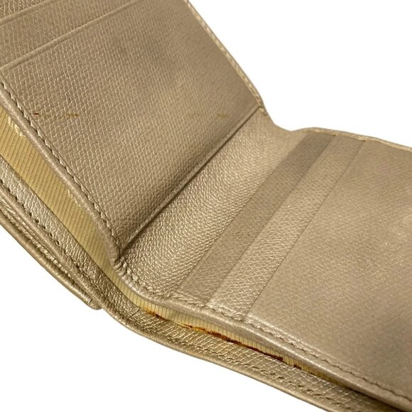 Auth CHANEL CC Button - Beige Calfskin Double-hook Wallet - Picture 11 of 12